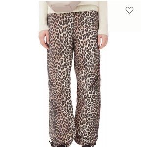 Ganni Leopard Print Drawstring Pants. Size EU 38/US 6